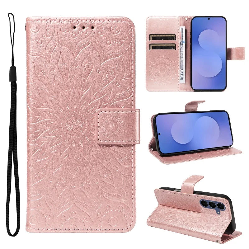 PU Leather Flip Case For Samsung Galaxy S8 S9 Plus S10 S20 FE S21 S22 S23 S24 S26 Ultra S25 Edge Wallet Stand Phone Cover Coque