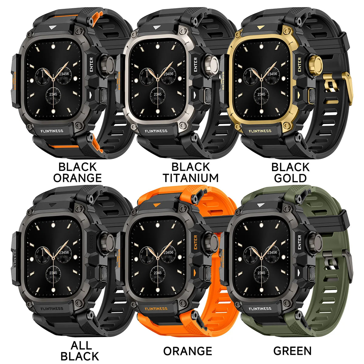 Mod Kit  Case+Strap for Apple Watch Bands Ultra 3 49mm 2in1 TPU Bracelet+Metal Protective Bumper Cover for iWatch Ultra 2 1