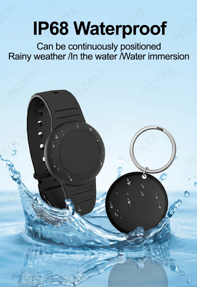 Smart Location Tag With Adjustable Silicone Wristband Works with Android Google Find Hub Anti-Lost GPS Tracker Bluetooth Locator