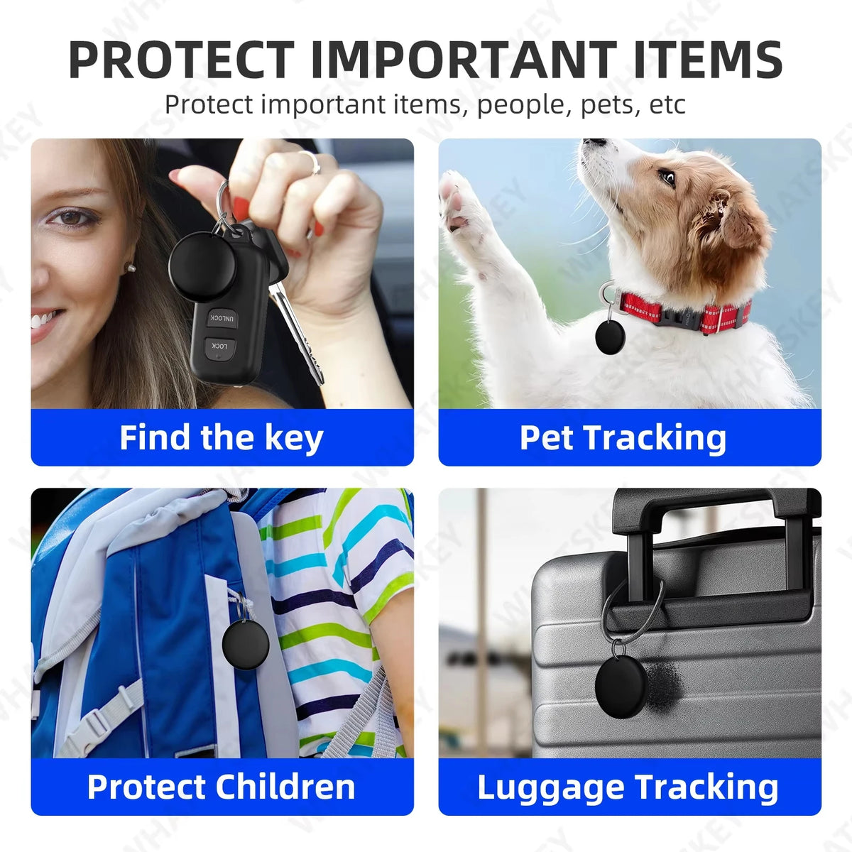 Android Anti-lose Tracker for Google Find My Positioning Far Away Finder Voice Locate Suitcase Keys Bag Toys Smart Airtag