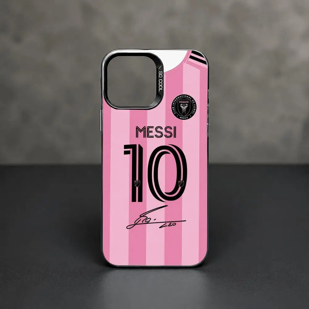 Football Star Messi #10 Logo Phone Case iPhone 11/12/13/14/15/16/17 Pro Max Aurora TPU Shockproof Slim Stylish Case