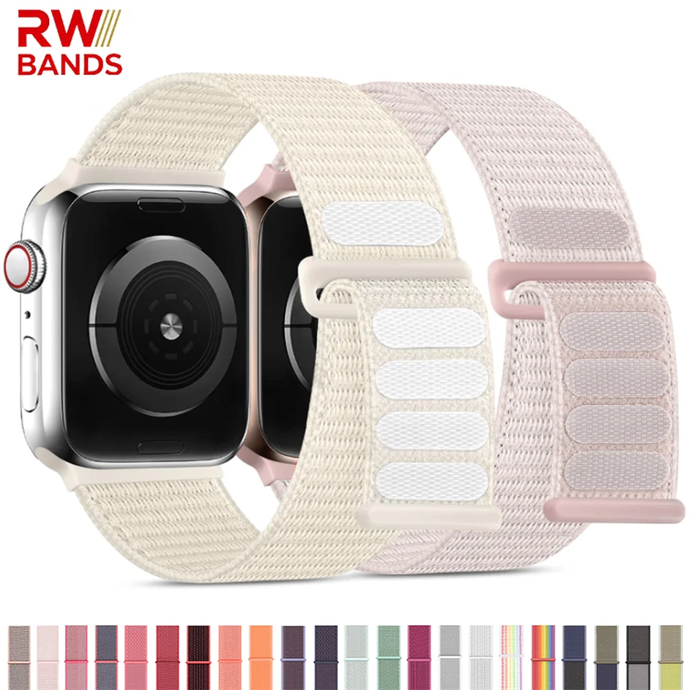 Nylon Loop Strap for Apple Watch Band Ultra-2 49mm 42mm 46mm 45mm 44mm 40mm Sport Bracelet Iwatch Bands Series11 10 9 8 7 6 5 4