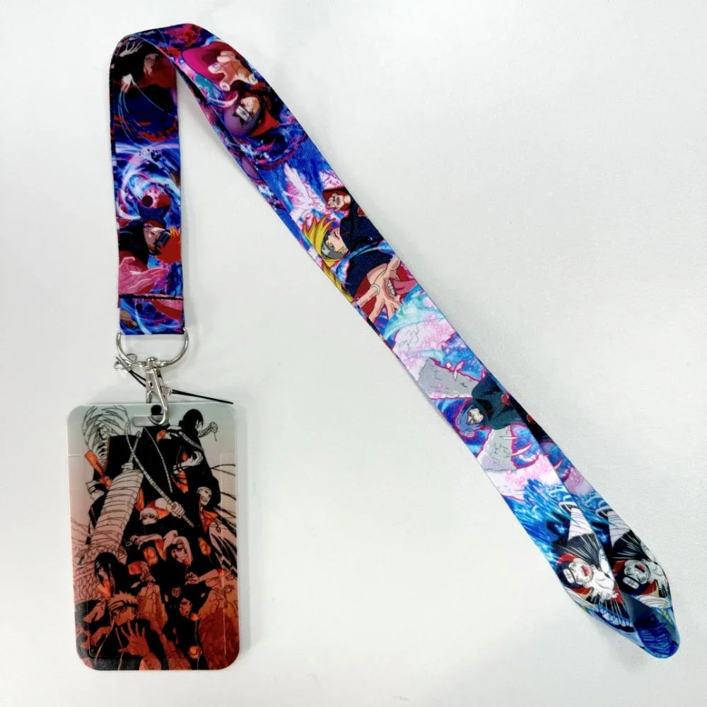 Lanyards Keychain Animated Cartoon Badge Holder ID Credit Card Pass Hang Rope Lanyard For Keys Anime Accessories Gifts