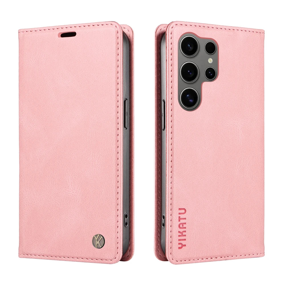Magnetic Leather Wallet Flip Cover For Samsung Galaxy S25 S24 S23 S22 S21 S20 S10 S9 S8 S7 FE Plus Pro Ultra Edge | Premium Case