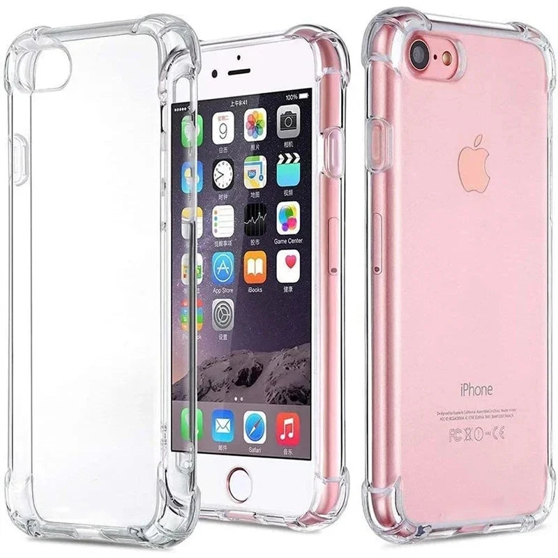 New Shockproof Transparent Soft TPU Case for iPhone 16E SE 2022 SE 2020 2016 7 8 6 5 5S  SE SE2 SE3 Back Cover Case