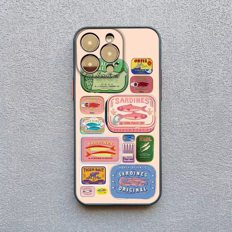 Sardines Fish Art Phone Case For Samsung Galaxy S26 S25 Ultra S24 S23 FE S22 S21 Plus S20 A56 A55 A54 A35 A16 Shockproof Cover