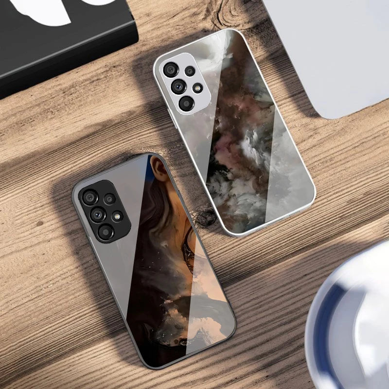 Geometric Gradient For Samsung Galaxy S10 4G S20 11E 30 S21 21 22 S24 Fe Pro S23 S25 Ultra 5G S9 Tempered Glass Phone Case