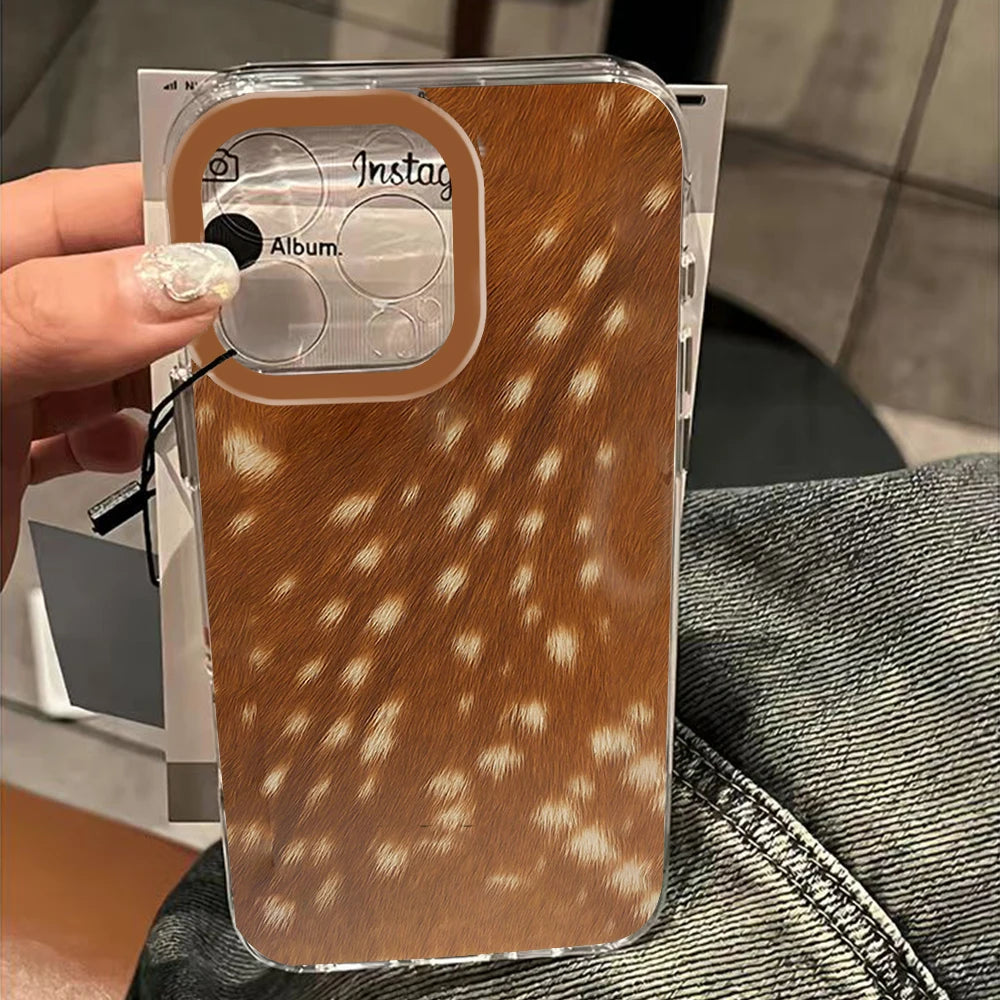 luxury Ins Brown Red Polka Dots Phone Case For iPhone 17 16 16e 15 14 13 12 11 Mini Pro Max X XR XSMax 7 8 Air Plus Back Cover