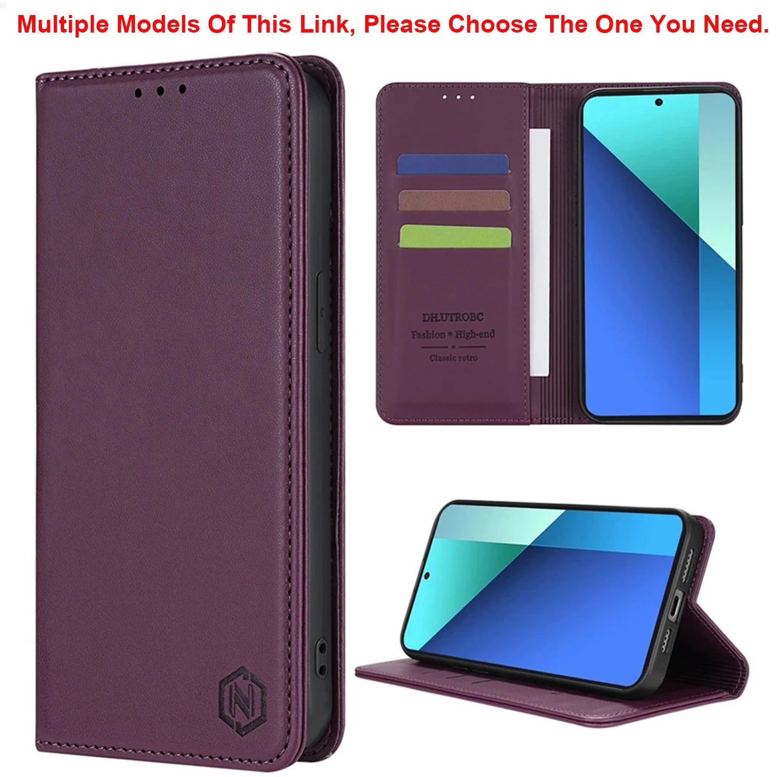Wallet Skin Magnetic Slot Flip Leather Phone Case For Samsung Galaxy S25 Ultra S24 FE S23 S22 S21 S20 S10 Plus A16 A35 A55
