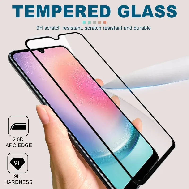 3 Pcs Tempered Glass For Motorola Moto Edge 60 50 40 Neo G Stylus Play 2024 G24 G34 G04 Curved Full Cover Screen Protector