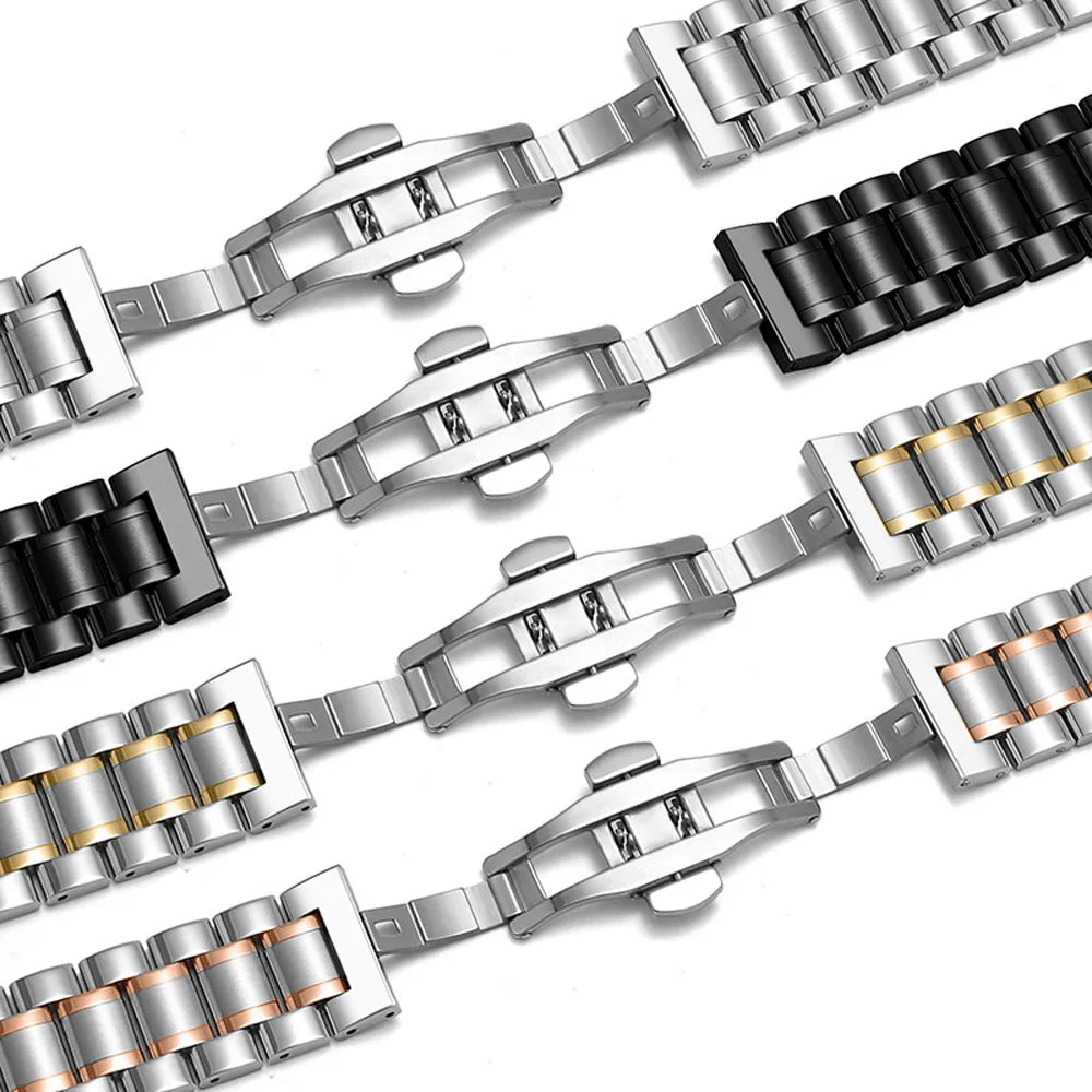 Stainless Steel Strap For Apple Watch Band Series 12/11/10/9/8/7/6/5/SE 3 Metal Bracelet For iWatch Ultra 4 49mm 45mm 44mm 46mm