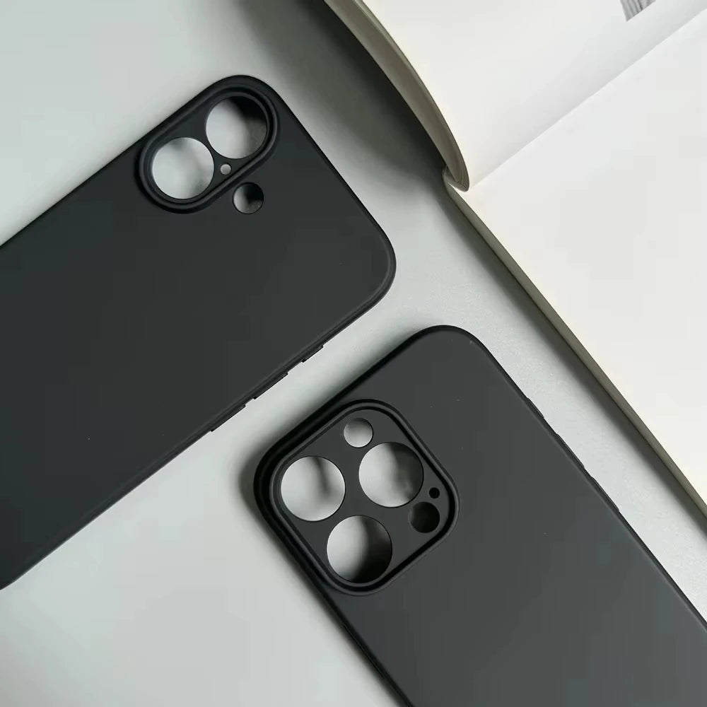 S-Spiderman Punk Style Phone Case For IPhone 1716 15 14 13 Pro Max 11 12 Mini X Xs XR Black Silicone Cover