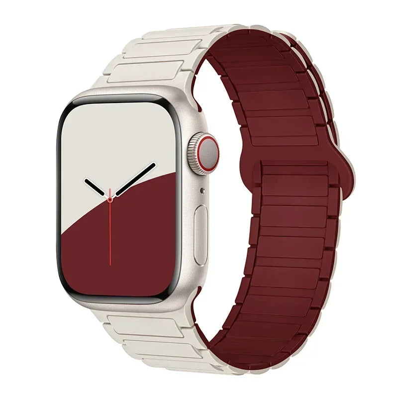 Hot Magnetic Loop For Apple Watch Bands 44 40 49 45 41 38mm Silicone Bracelet iWatch Series 11 10 9 8 7 6 5 4 3 Se Ultra 3/2 Str
