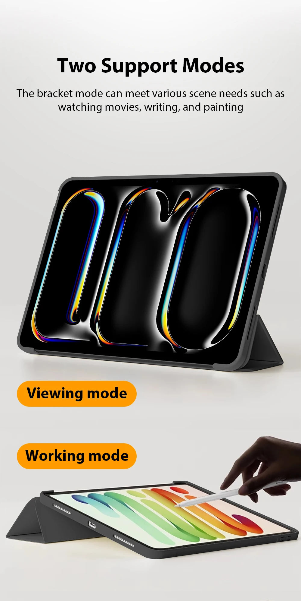 Case For iPad A16 10 9 9th 10th Generation Pro 13 M5 12.9 Air 11th M4 M3 M2 Air 5 4 3 11 For Ipad Mini 7 6 10.9 Protective Cover