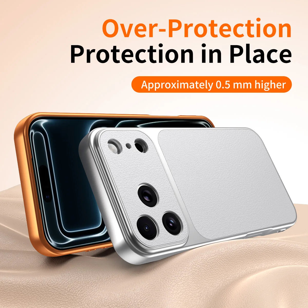 Luxury Lychee Patterned Leather Phone Case For iPhone 17 Air 16 15 14 Plus 13 12 11 Pro Max 16e Armor Shockproof Bumber Cover
