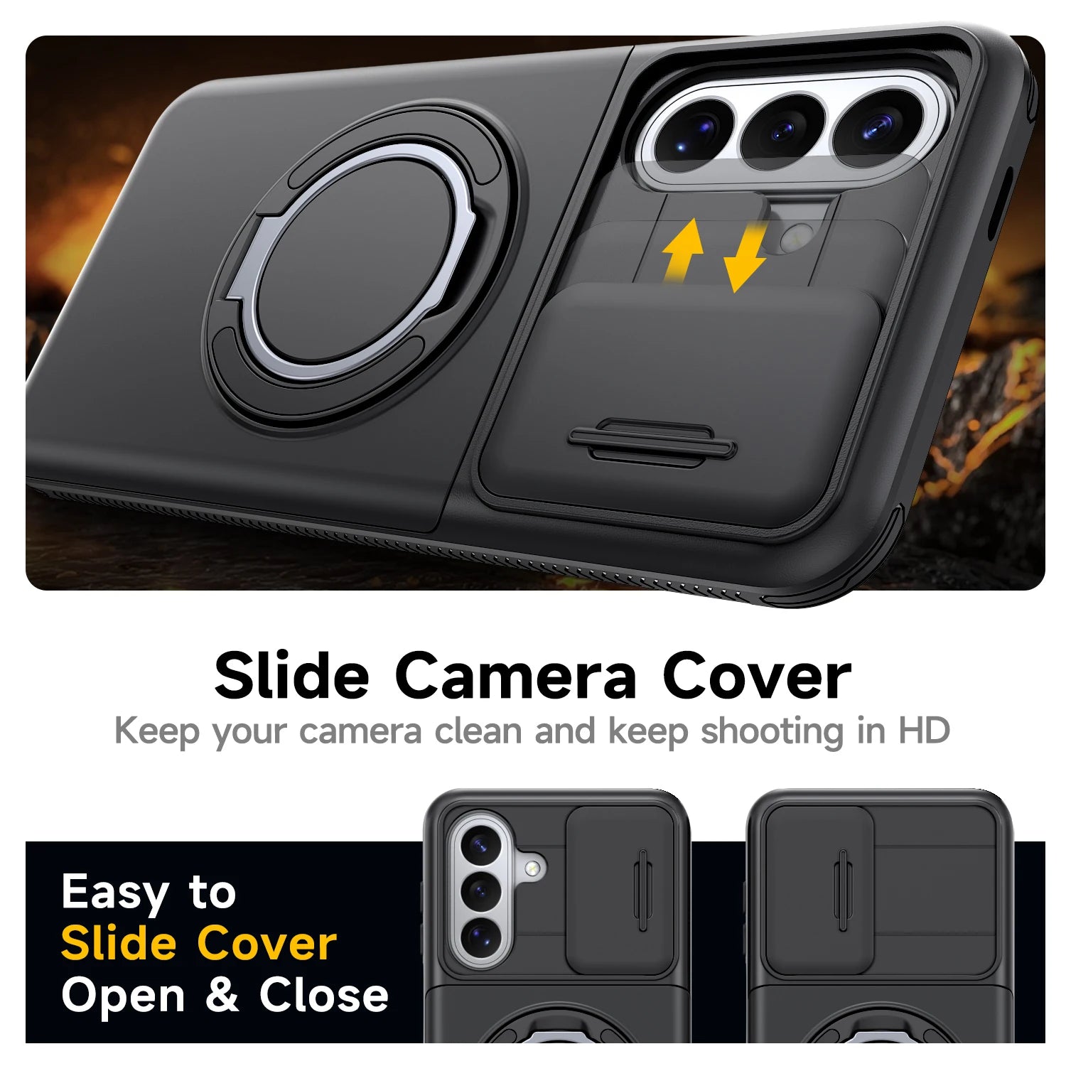 Case for Samsung Galaxy A56 5G A16 A26 A36 A 56 16 Anti-knock Card Slot Holder Armor Protection Cover