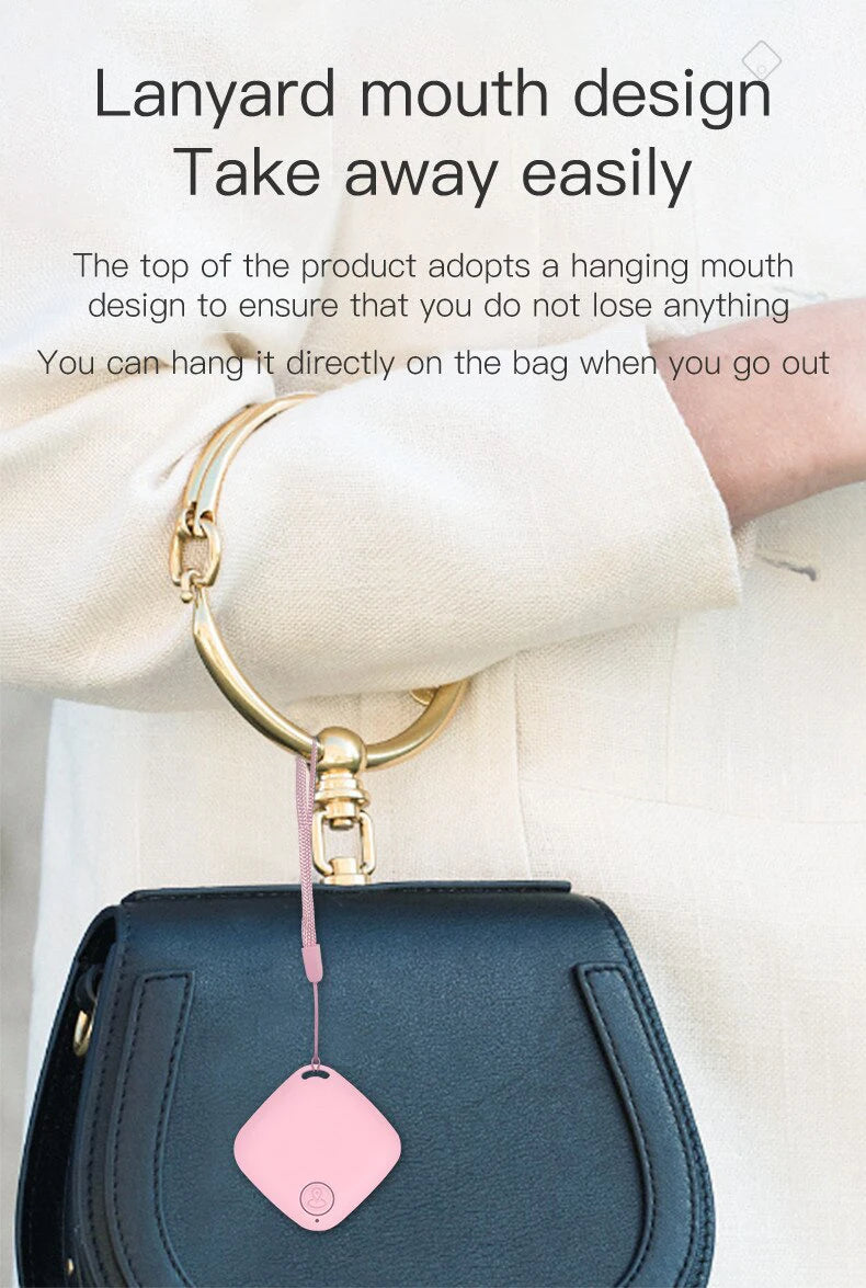 Mini GPS Tracker Anti-Lost Alarm Reminder Travel Luggage Finder Gear For Daily Item Finding Locator Tag Key Wallet Bag Finder