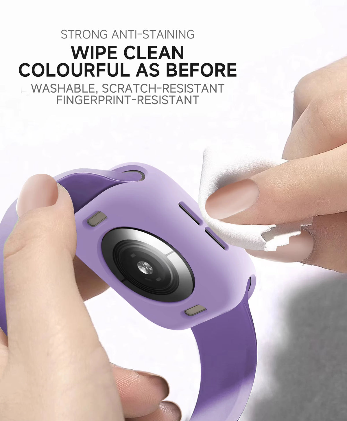 Soft Silicone Case for Apple Watch Band 46mm 45 44 42mm 41 40mm Accessories Protectector iWatch Series SE 12 11 10 9 8 7 6 Cover