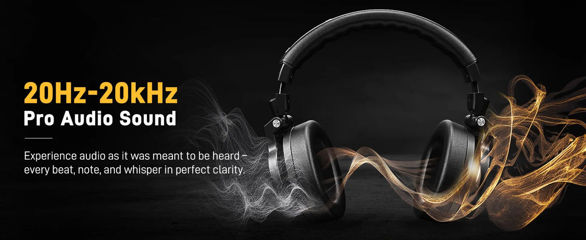 MAONO MH700 Studio Monitor Headphones Mixing DJ Headphone 50mm Driver Professional Over Ear Wired Headset for Recording Podcast