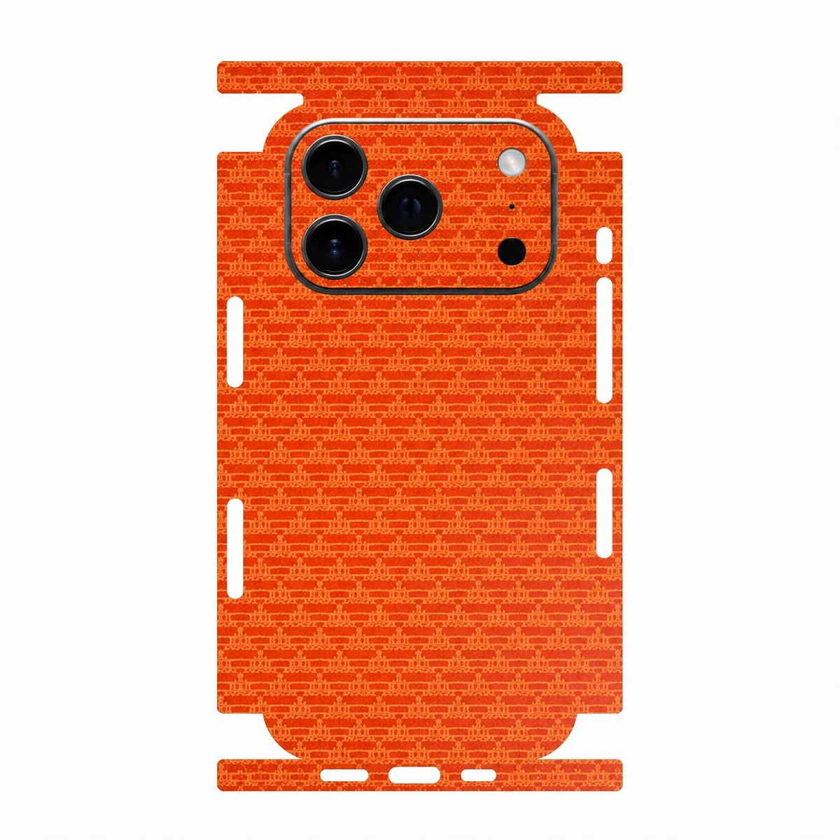 Full Wrap Faux Leather Back Skin for iPhone 17 16 15 14 13 Pro Max Diamond Kevlar Texture Anti Scratch Phone Sticker