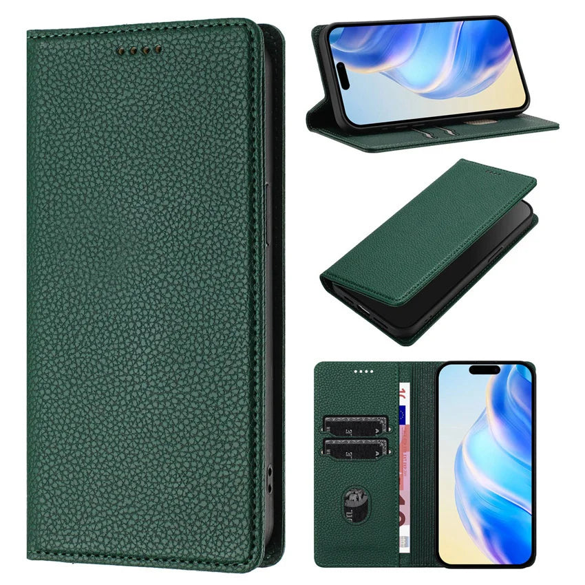 Rfid Blocking Leather Case For Samsung Galaxy S25 S24 S23 S22 S21 S20 Ultra Plus FE 5G Magnetic Wallet Flip Card Slot Cover