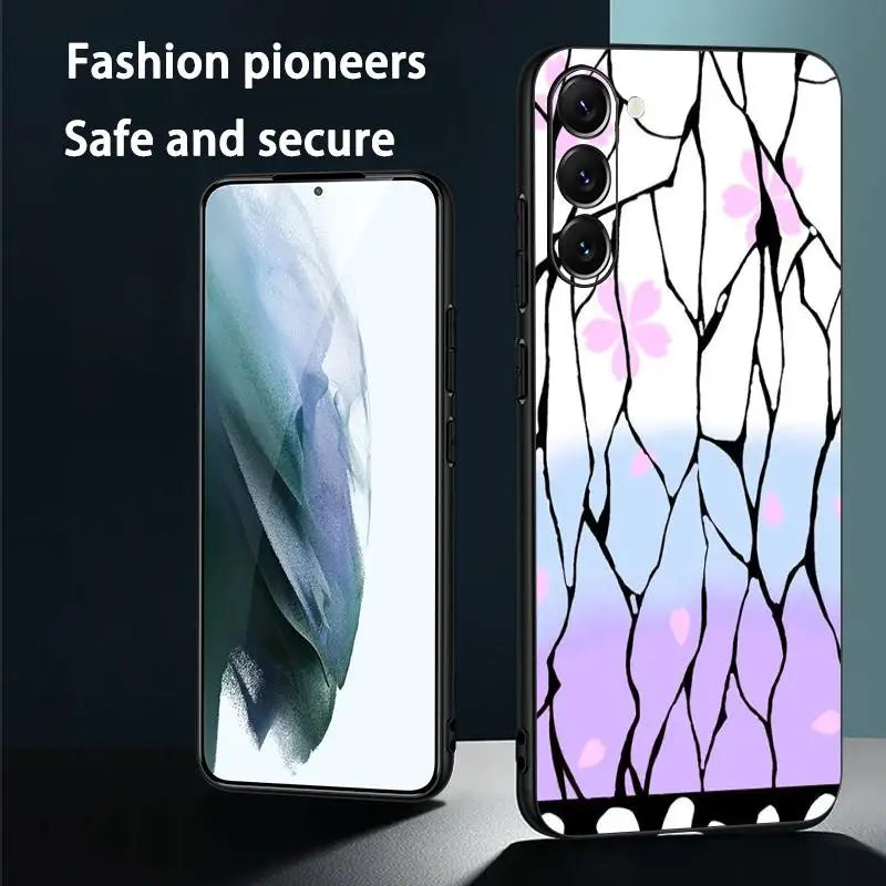 Demon Slayer costume art design Phone Case For Samsung Galaxy S25 S24 S23 S22 S21 S20 Plus Ultra Note20 Soft Black