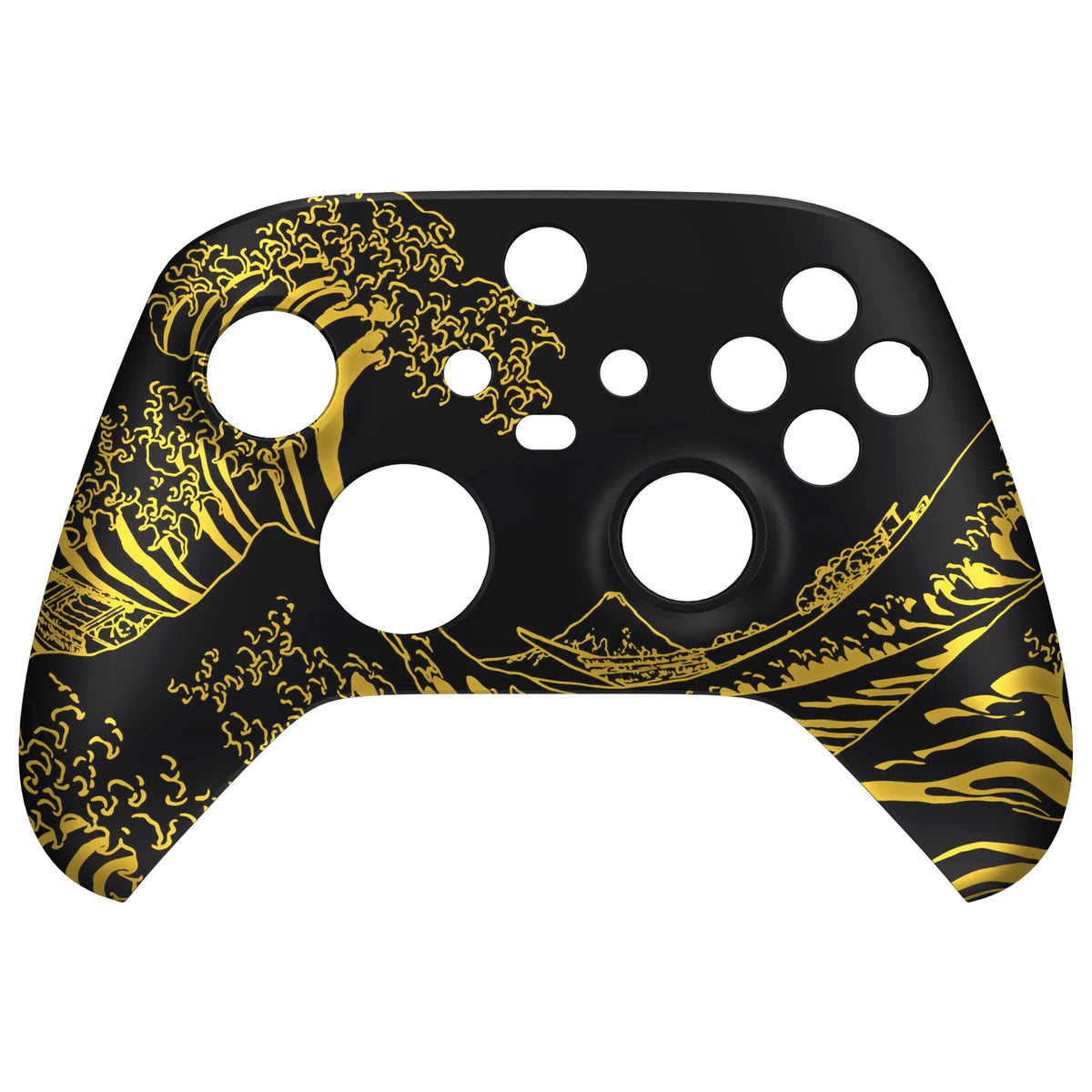 eXtremeRate Soft Touch Pattern Part Faceplate Case for Xbox Series X/S (Xbox Core) Controller - The Great Wave Series
