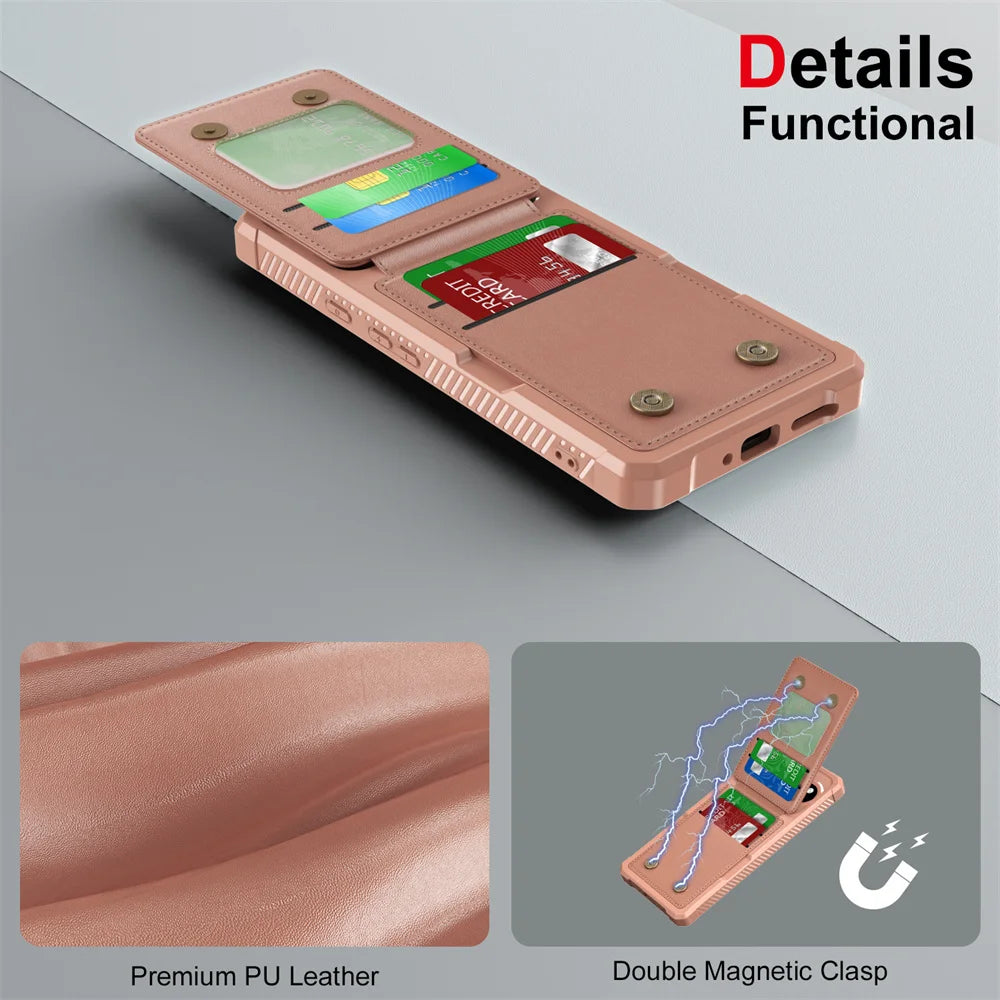 Business Leather Flip Card Slot Bag Stand Holder Case For Google Pixel 9 8 7 Pro XL 8 A 7A Magnetic Cover For Pixel 8A 10Pro XL