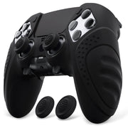 PlayVital Anti-Slip Silicone Cover for PS5 Edge Controller, Rubber Protector Case with Thumb Grip Caps - Guardian Edition Series