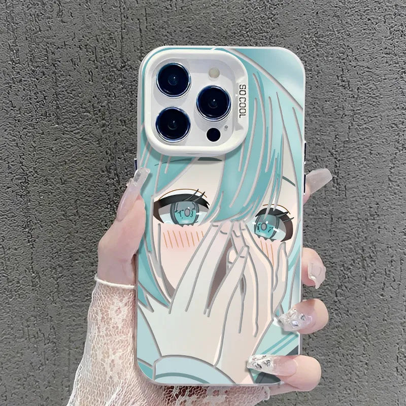 Kawaii Hatsune Miku Frosted Case for Samsung Galaxy S25 S24 S23 S22 Ultra S21 Plus S20 FE A73 A72 A71 A56 A55 A54 A53 Hard Cover