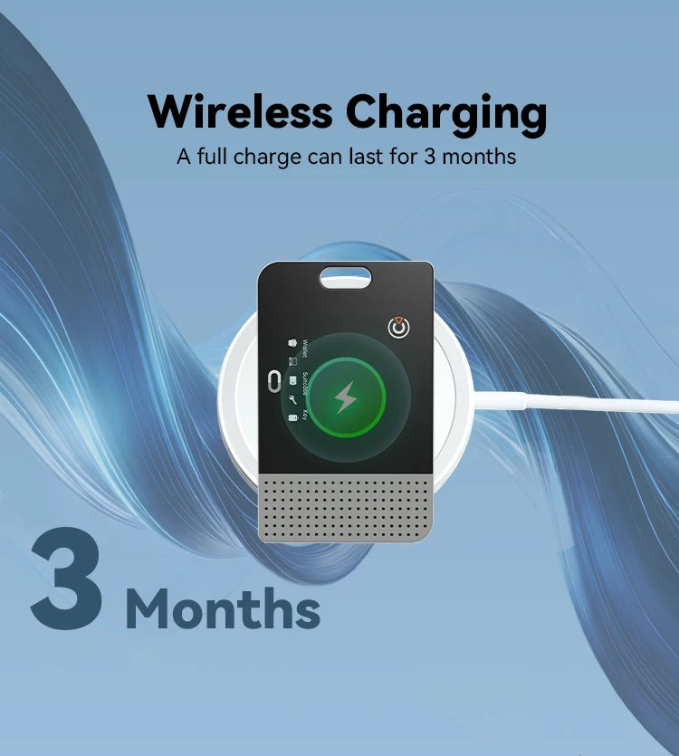 RSH Thin Wallet Card Tracker Wireless Charging Smart Tag Bluetooth Air Tag for Apple Find My APP IOS Keys Suitcase Bag Locator