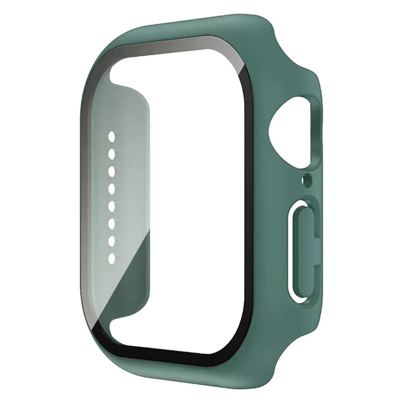 Glass+Cover For Apple Watch case 44mm 40mm 38 42 49mm 41mm 45mm 46mm Accessorie Screen Protector iWatch 11 10 9 8 7 6 SE 5 Ultra