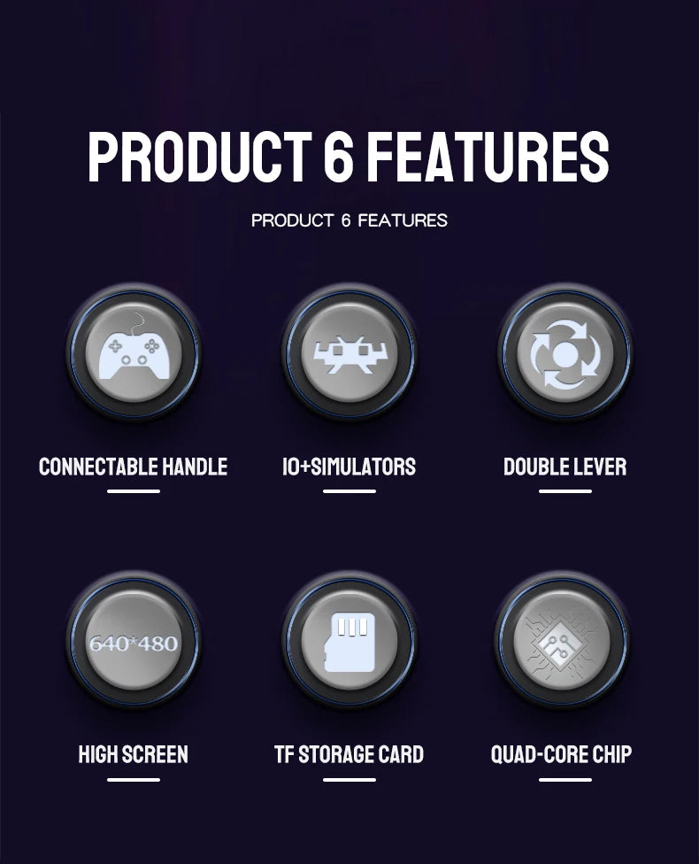 Retro Handheld Game Console RX6S 3 5 Inch IPS Screen 64GB  Portable Gaming Device with Built in Games