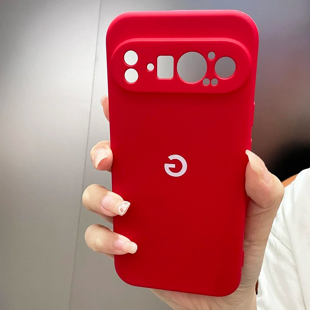 For Google Pixel 10 9 9a 8 8Pro 8a 7 7Pro 7a Case Liquid Silicone Cover for Pixel 9ProXL 6 6Pro 6a 5 5a Shockproof Plain Cover