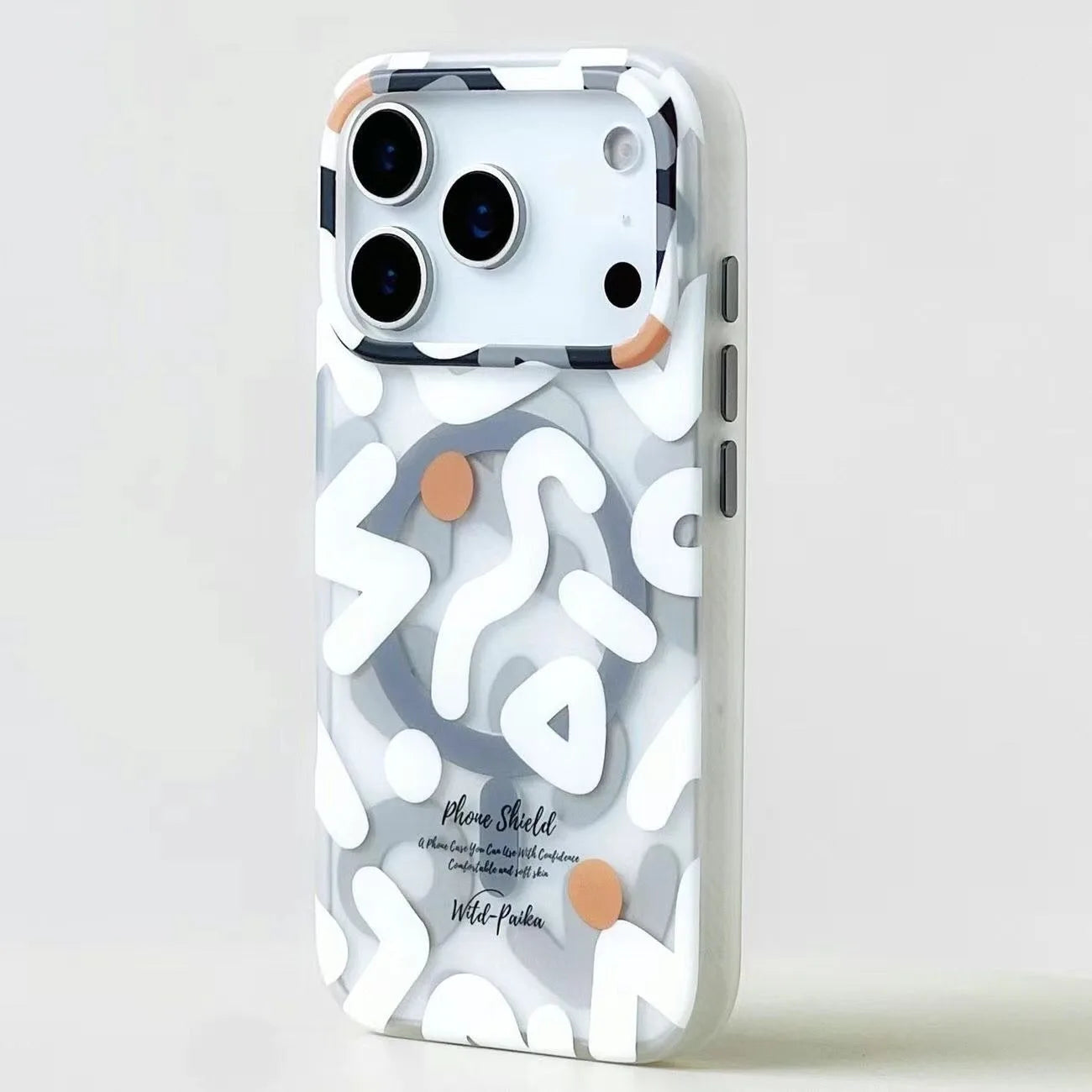 Creative Doodle Magnetic Wireless Charging Case for iPhone 17 Air 16 15 14 13 12 Pro Max 11 Matte Shockproof for Magsafe Cover