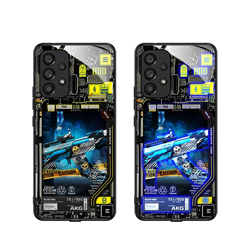 For Google Pixel Fold LED Case Silicone Glass Full Protect Luminous Shell Pixel Fold 5G Flash Phone Cover Full Fundas Coque