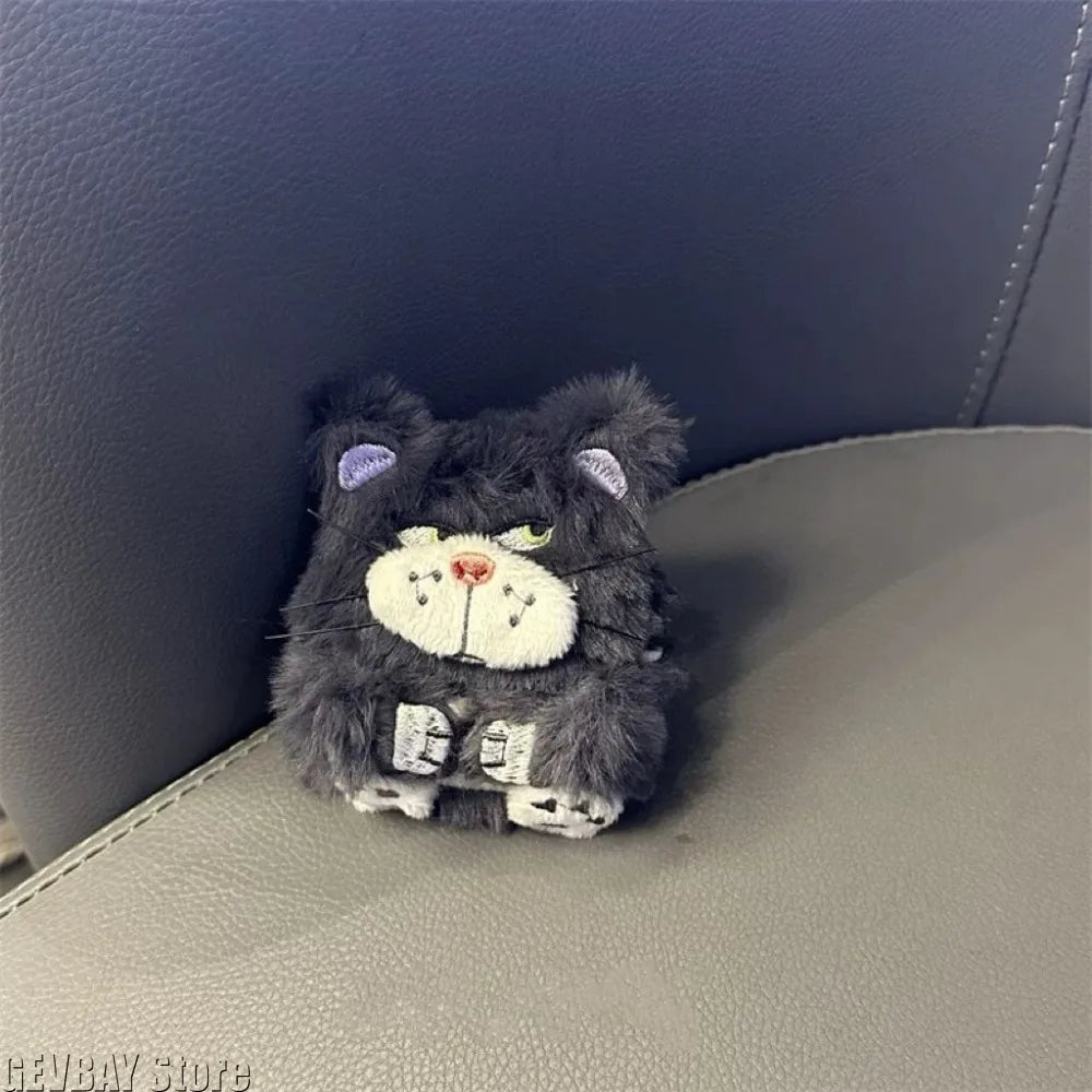 Japan Anime Cartoon Grey Cat Plush Earphone Case for Airpods Pro 2 Korea Cute Animal Furry Headphone Cover for Airpods 1/2/3/Pro