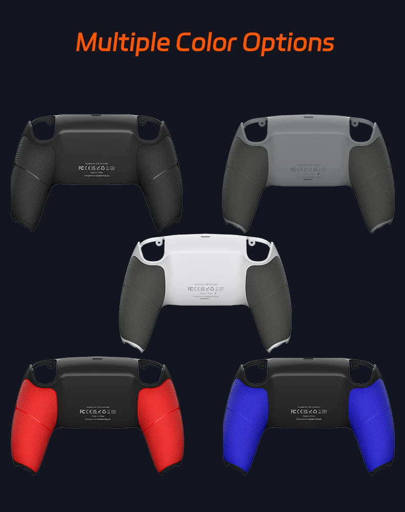 Redesigned PS5 Controller Two-color Non-slip Bottom Case Replacement for BDM-010, 020, 030, 040, 050 060 Model