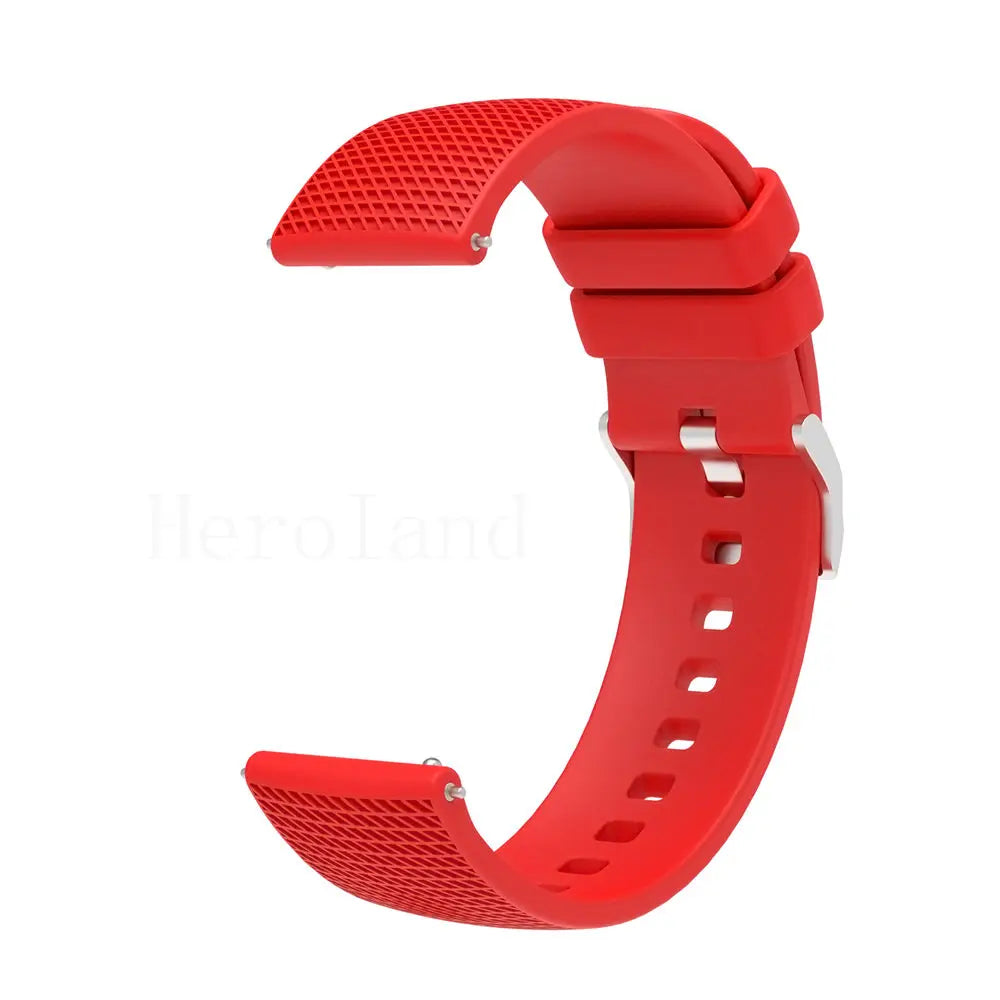 Premium Silicone Watchband WatchStrap Silicone Bracelet Quick Release Rubber Strap WristBand 18mm 20mm 22mm Width Replacement