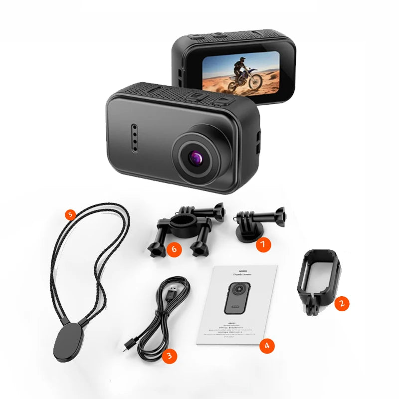 Magnetic Thumb Camera 1080P Body Camera For Outdoor Action Vlog 1920x1080P Video Recorder Ideal For Cycling Hiking And Walking