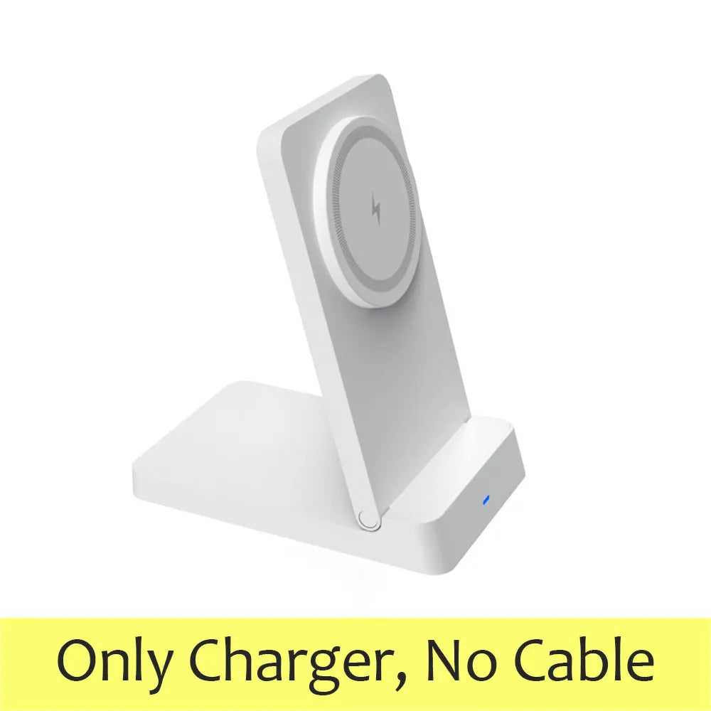 Foldable Magnetic Wireless Charger Phone Holder Stand For Magsafe iPhone 17 16 15 14 13 12 Pro Max Samsung Fast Charging Station