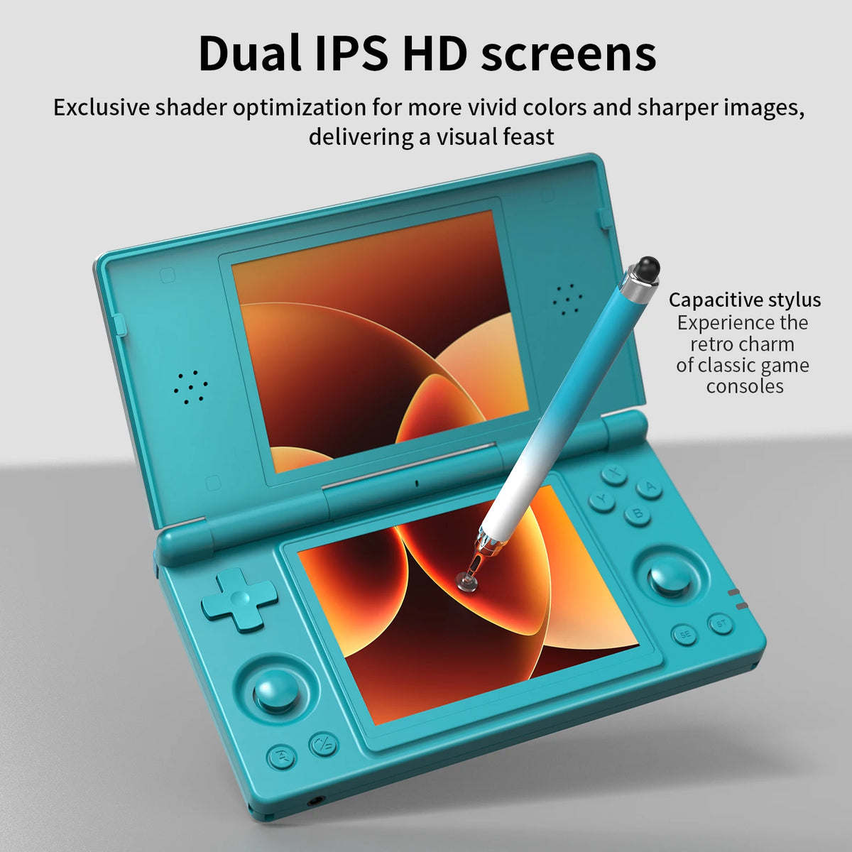 ANBERNIC RG DS Handheld Game Console RK3568 64-bit 4" IPS Multi-touch Screen Android 4000mAh Dual-screen Flip Video Games Player