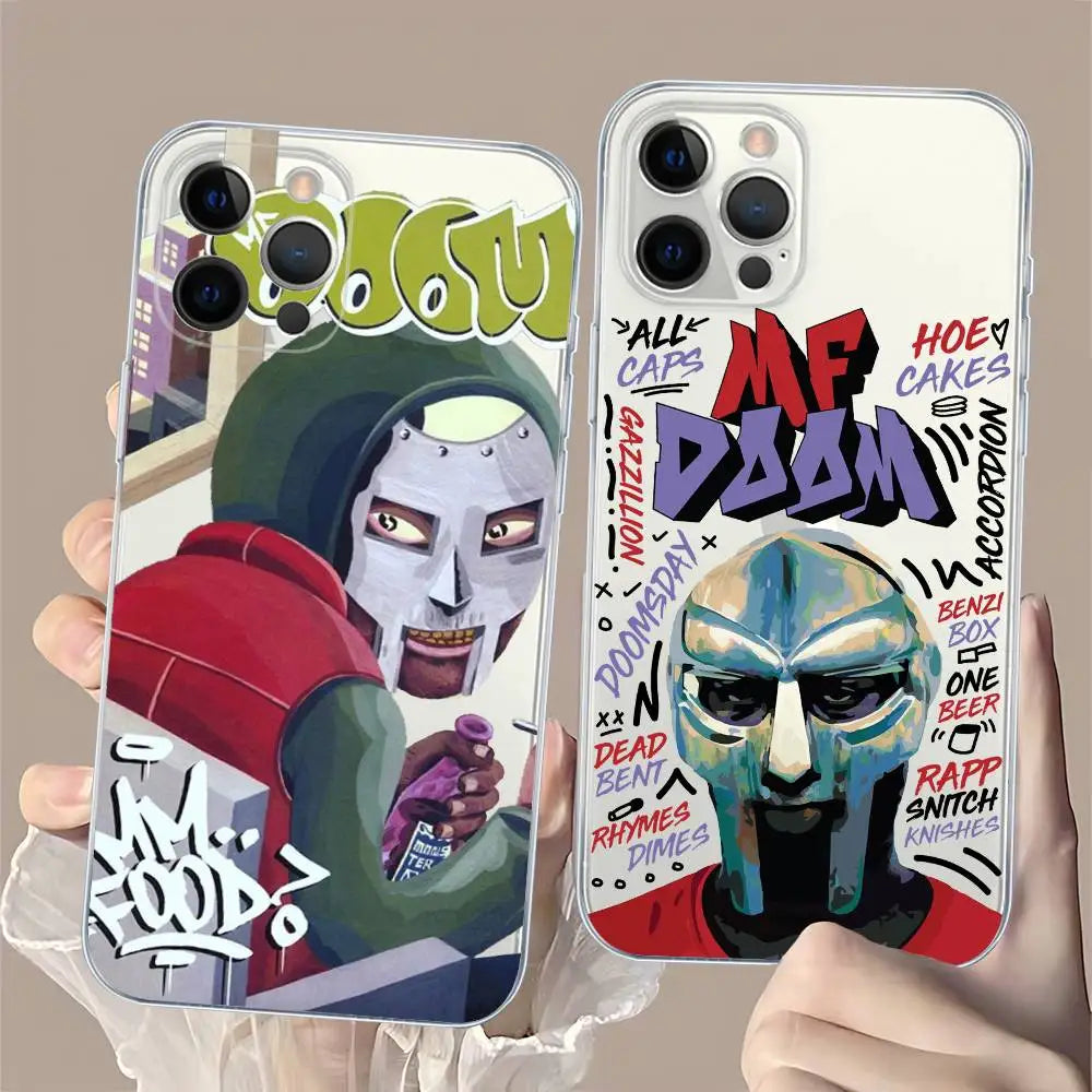 MF Doom Madlib Transparent Case For iPhone 11 12 13 14 15 16 17 Air Pro Max Plus Mini Shockproof Cover