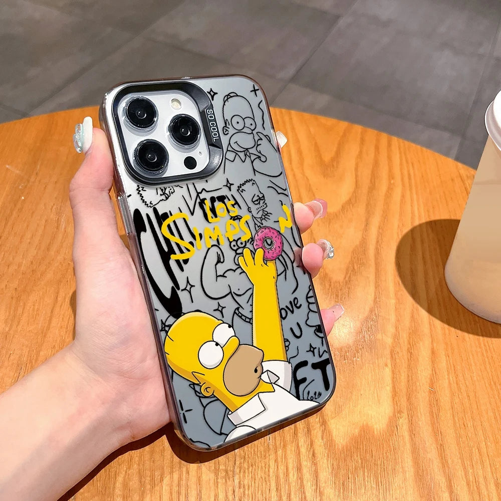Fun Cartoon S-Simpsons Hot Phone Case for Samsung Galaxy S26 S25 S24 S23 S22 S21 S20 Note20 FE Ultra Edge Plus 4G 5G Matte Cover