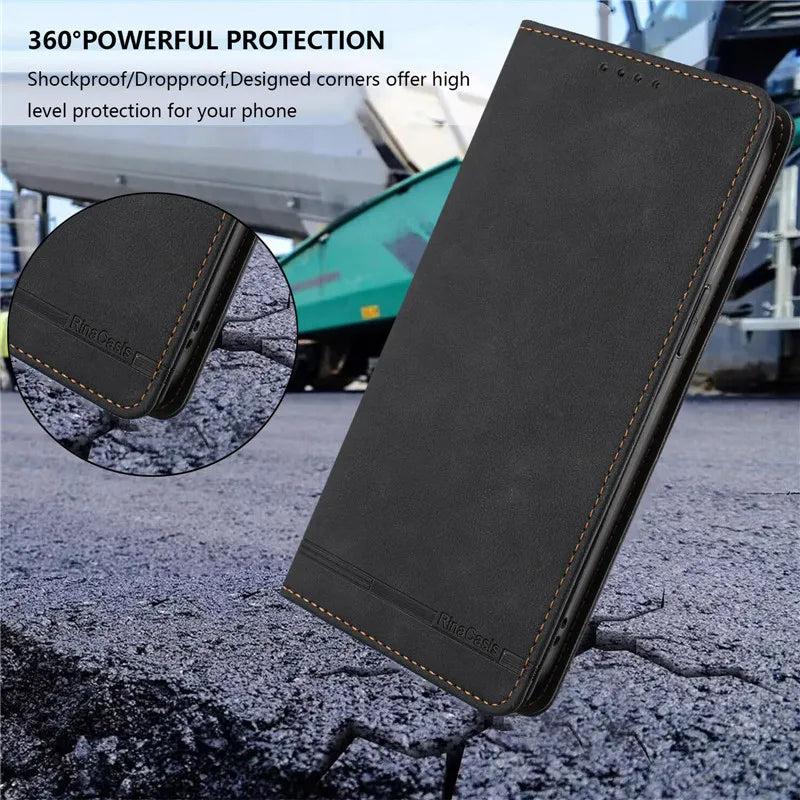 Leather Retro Anti-theft Wallet Flip Case For Motorola MOTO G Stylus Power Play 2025 2024 2023 2022 5G 4G Magnetic Phone Cover