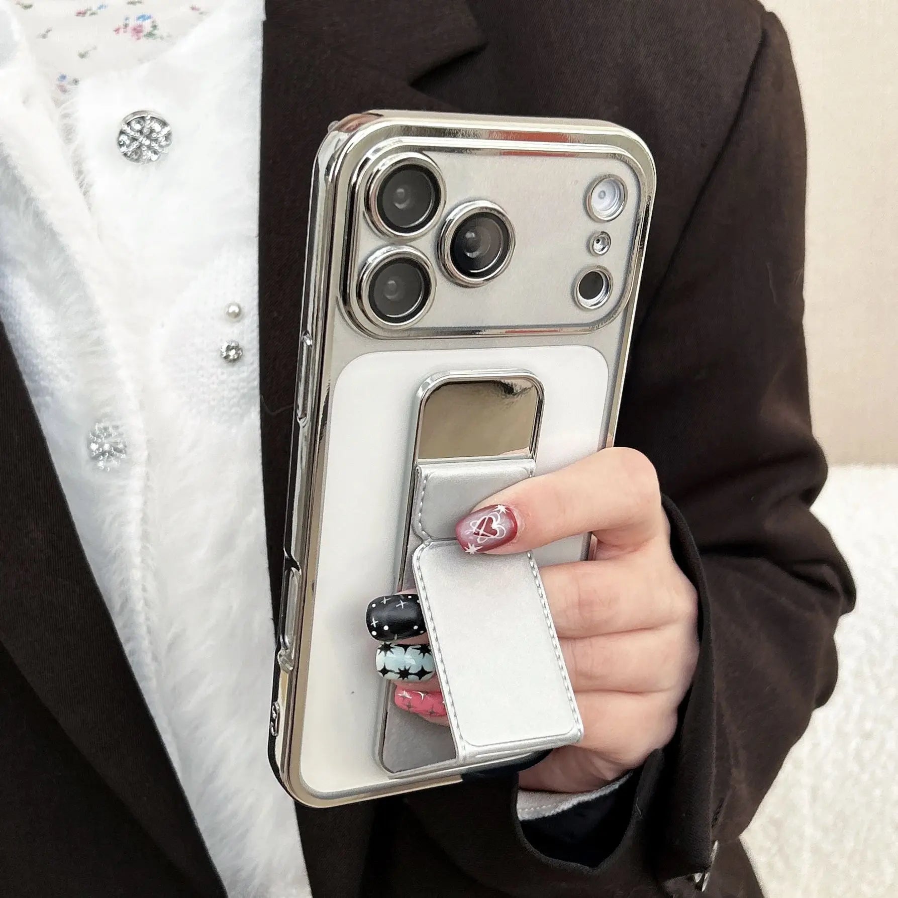 For iPhone 16 15 14 13 Pro Max Case Wrist Strap Magnetic Stand Kickstand Silicone Soft Protective Case for iPhone 17 Air Support