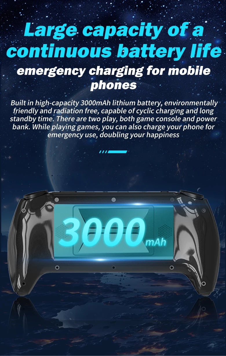 Multifunctional 5 Inch IPS HD Retro Handheld Game Console SF3500 Support Multi-System with FHD Port& Dual Core,256GB Expandable