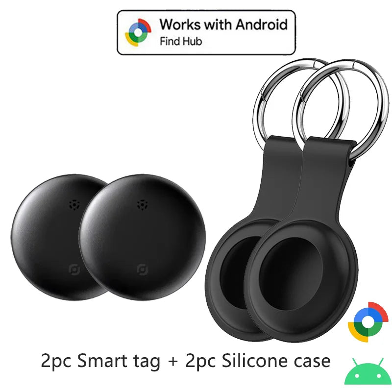 1-4Pcs Anti-Lost Tag Google Find My GPS Tracker Android Finder Compatible with Google Find Hub (Android Only) Key Wallet Finder