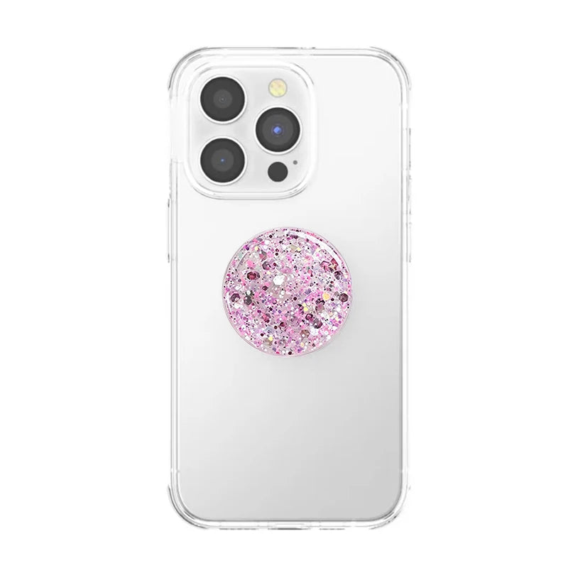 Glitter Phone Grip Socket Foldable Phone Holder Ring Holder With Adhesive for Iphone 17 16 15 14 13 Samsung Grip Tok Bracket