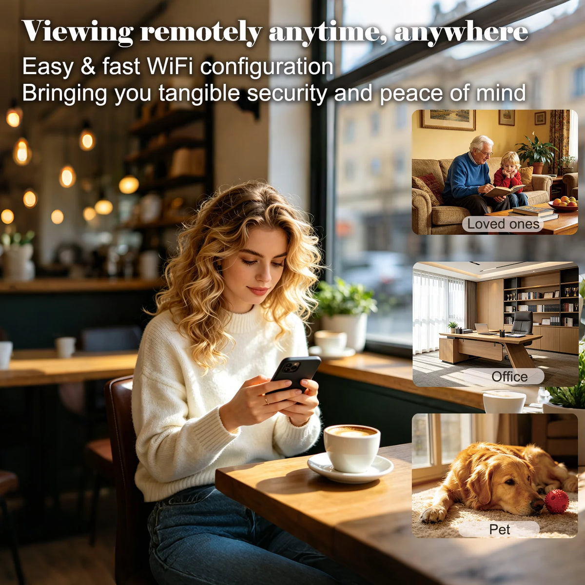 Next-Gen Mini Wireless Security Camera Portable Smart Indoor Nanny Cam with Motion Alerts